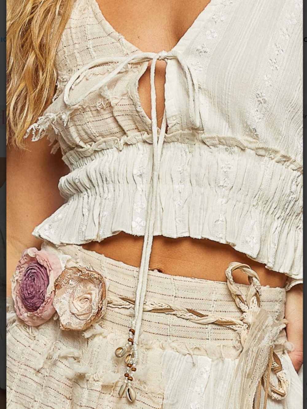 🎉 POL “ AVA 3 “ POL Tank Top with Ruffle  Detail 56 - Picture 6 of 6